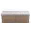  Banc de rangement 49 po, repose-pieds avec tablettes réglables, siège rembourré et portes doubles -691530840