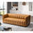 Claudio 83'' Genuine Leather Channel Tufted Sofa-132006321