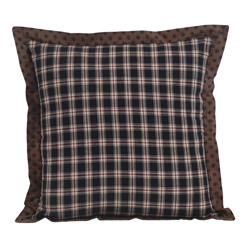 Coussin décoratif en coton à carreaux Bingham Star