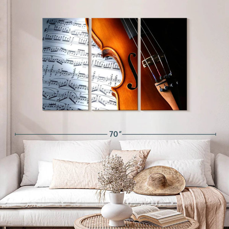 Violin Sheet Cosey, 32" H x 50" W