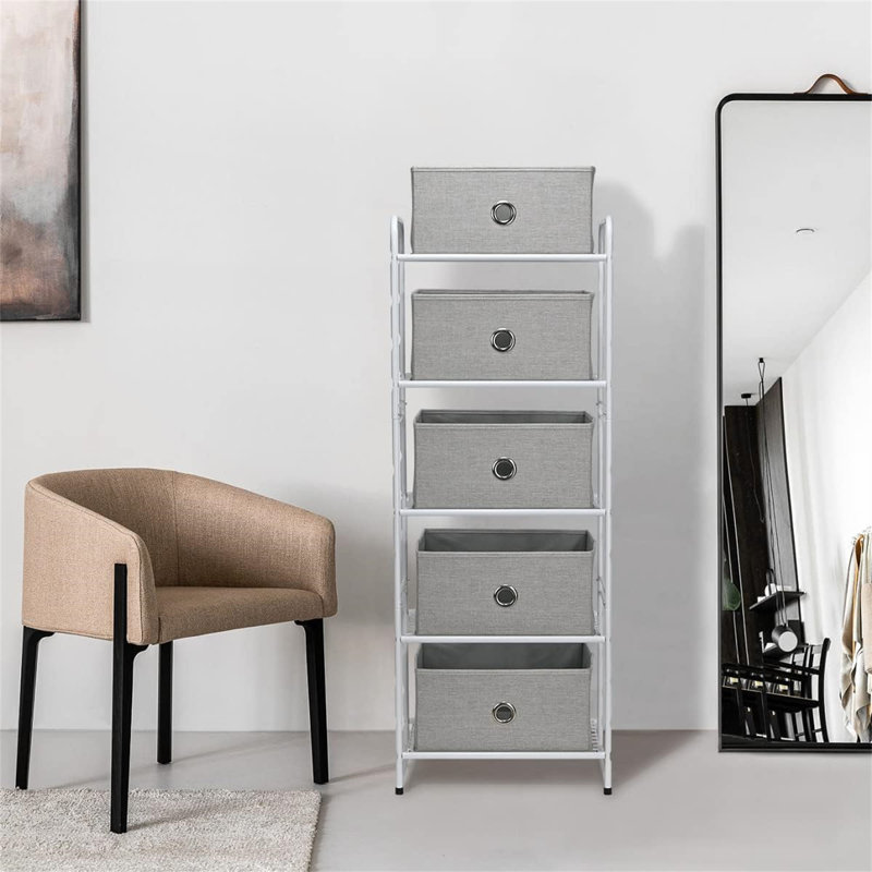 Étagère réglable en métal l 17,72 po Chuse, Blanc