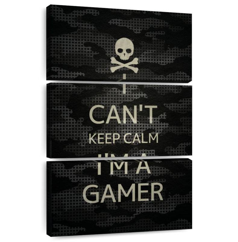 Kema Can't Keep Calm Gamer Quote, 74" H x 48" W