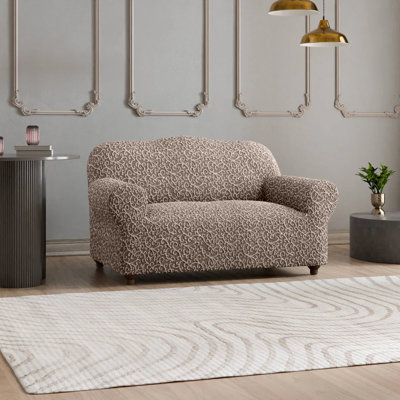 Stretchy Slipcover for Loveseat Sofa - Premium Quality & Style - Jacquard Collection