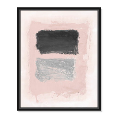 Gabor "Pink, Black and Silver Shimmer I" Print