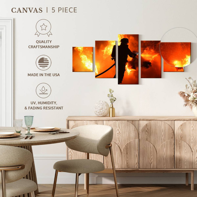 Fireman, 42" H x 92" W