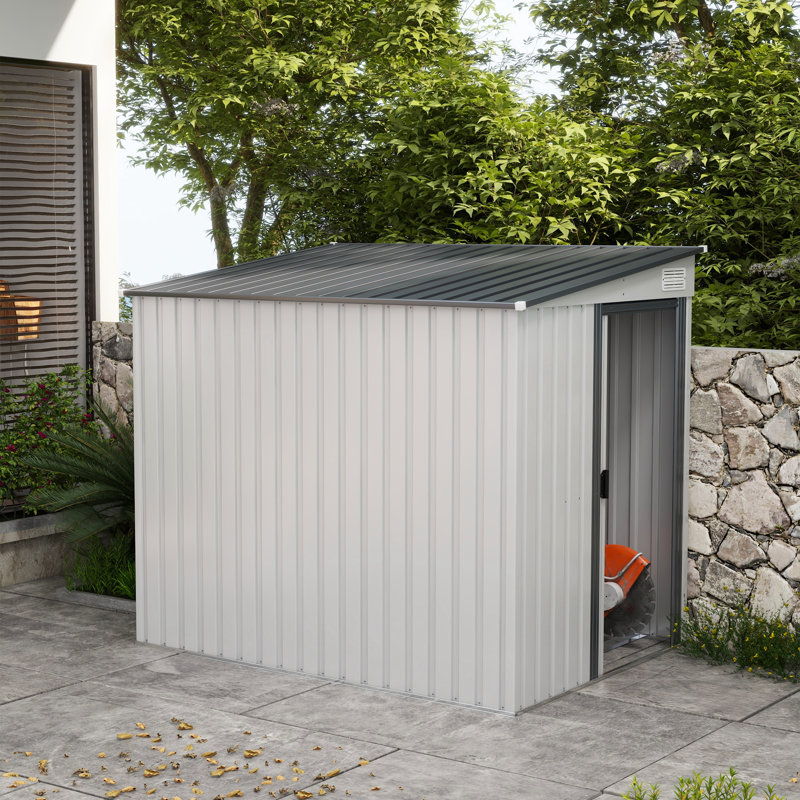 Bronwynn Galvanised Steel Pent Storage Shed
