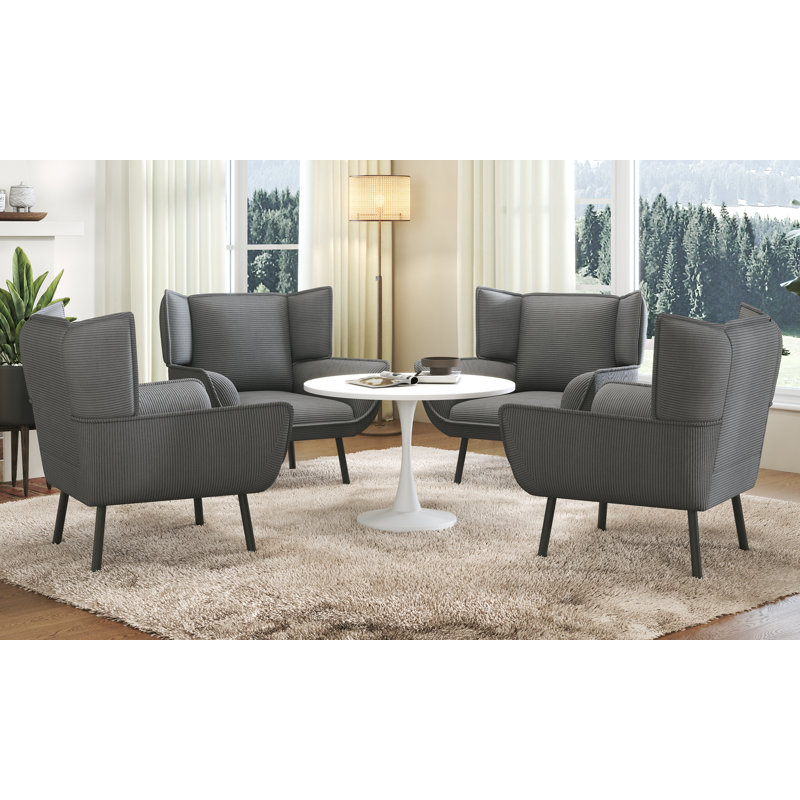 Bentyn 31.2'' Corduroy Sofa, Gray