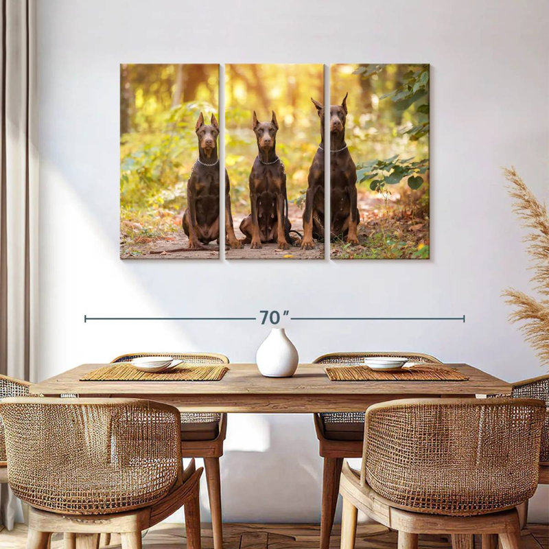 Brampt Doberman Pinschers, 36" H x 57" W