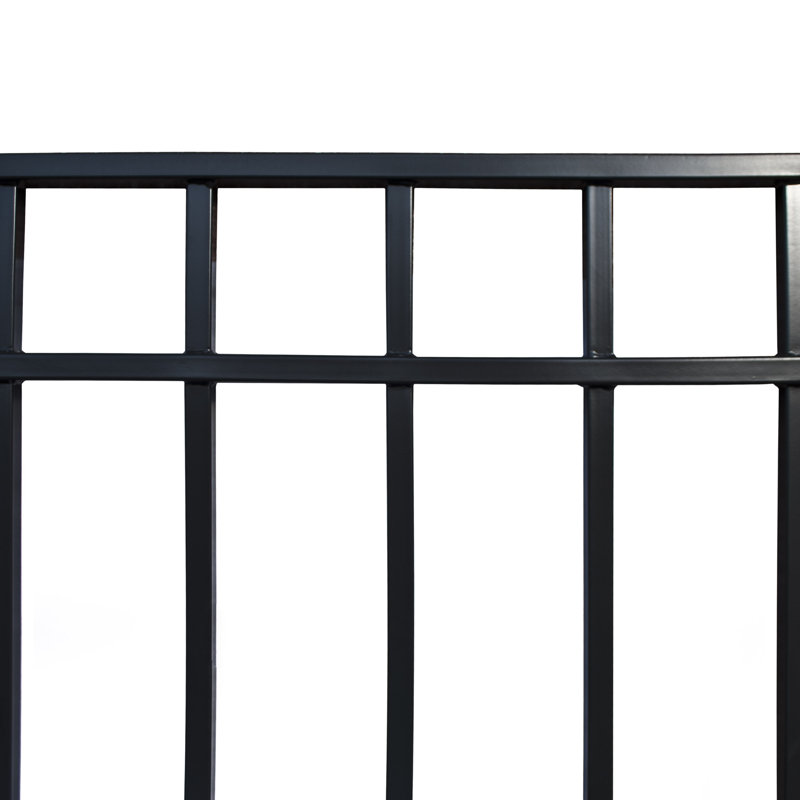 Madrid Style Black Steel Single Swing Driveway Gate 12 x 6 ft