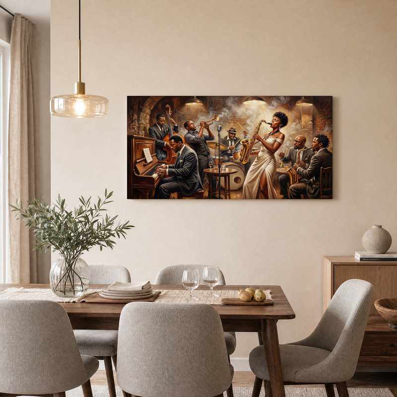 Art mural sur toile Jazz, L 40 po x H 20 po