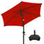 Parasol de marché 7,5 pi avec base et bouton-poussoir inclinable-1512482491