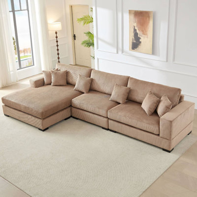 148" Upholstered Soft Sectional With Chaise