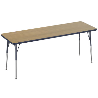 Rectangle T-Mold Adjustable Height Activity Table