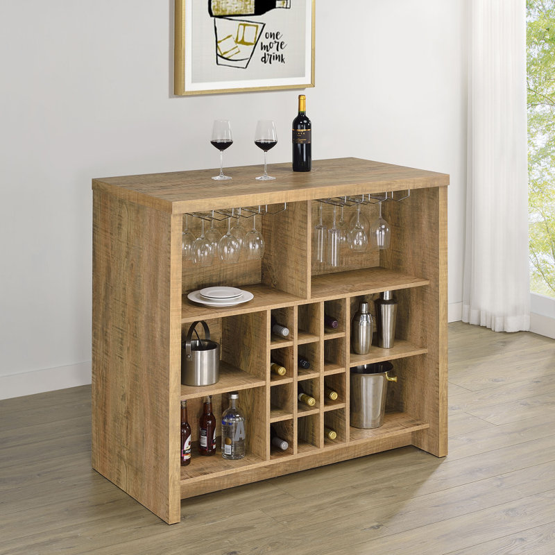Bar de maison autoportant en bois d'ingénierie Irving Mango, Mango
