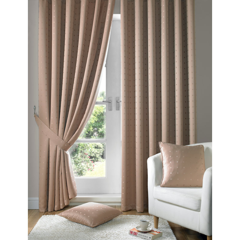Norush Madison Pencil Pleat Curtains, 229cm Width x 274cm Drop, Latte