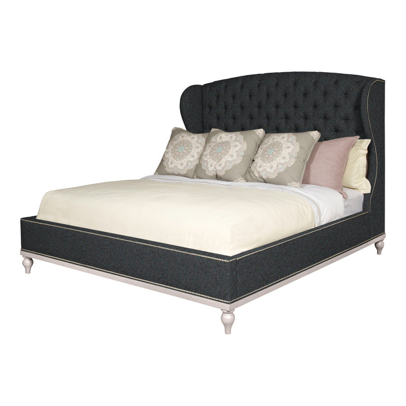 Emma Queen Upholstered Panel Bed, Navajo, Yes, Ian Lagoon