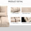 Chaise de lit réglable au sol, pliable en beige, 2 coussins, conception peu encombrante, chaise convertible pour la détente quotidienne - avec complément