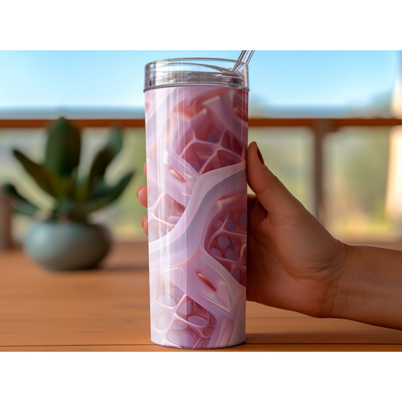 Choose Handmade Tumblers 591ml Vacuum Insulated Stainless Steel (18/8) Travel Tumbler with Straw