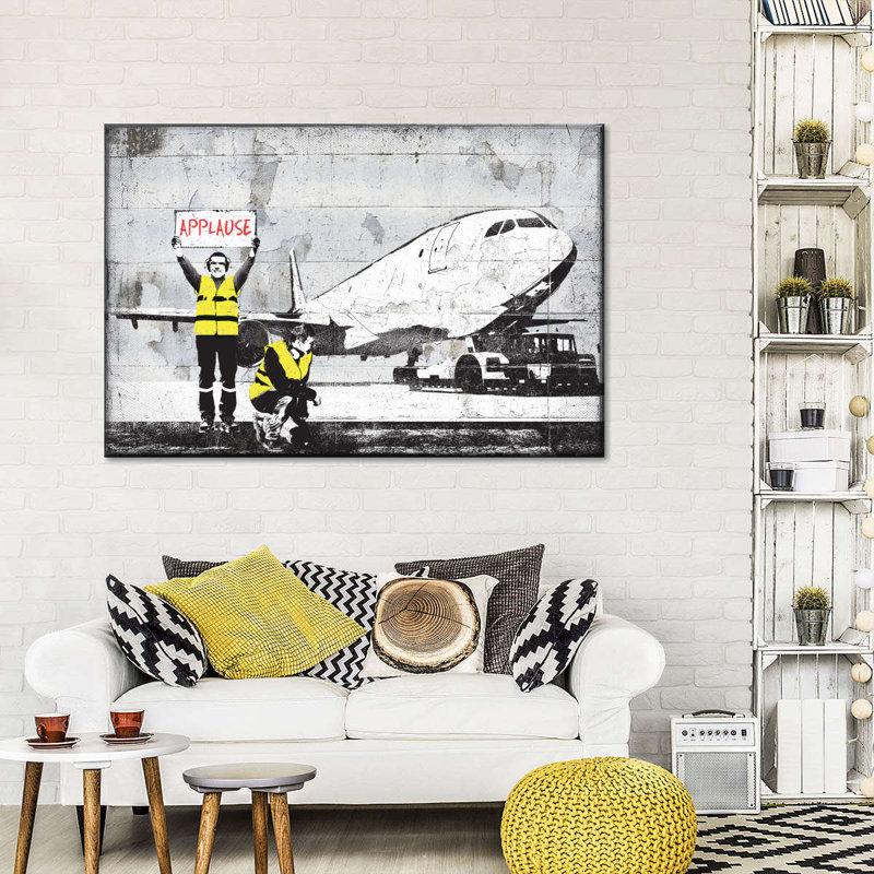 Applaudissements d'avion sur toile, H 8 po x l 12 po x P 1 po
