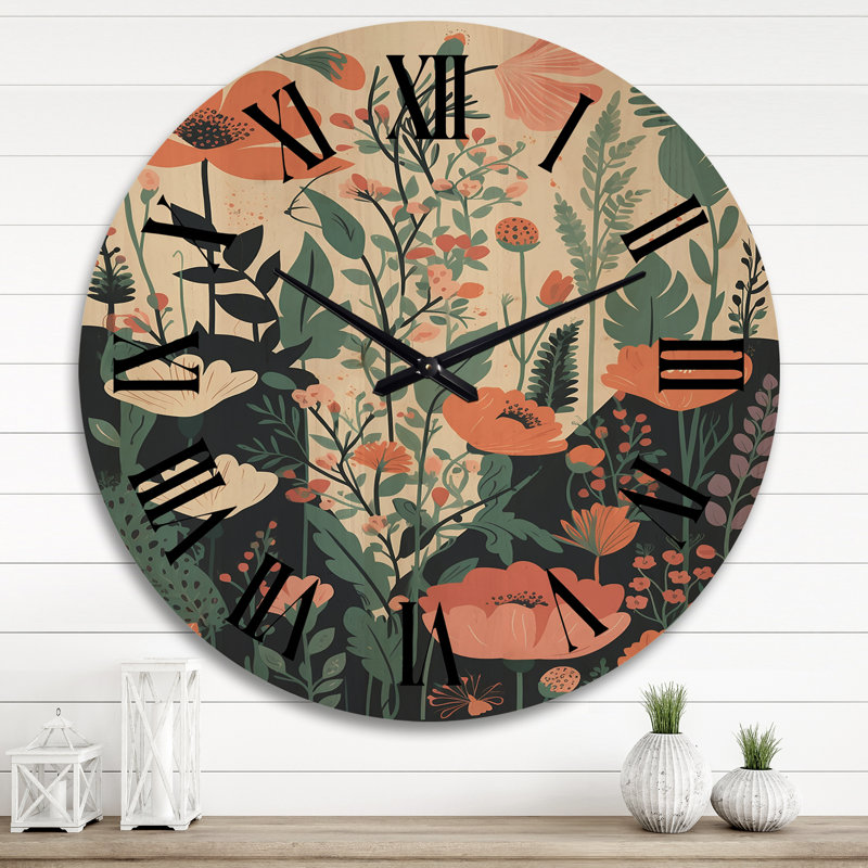 Horloge murale en bois massif Strock, Très grand