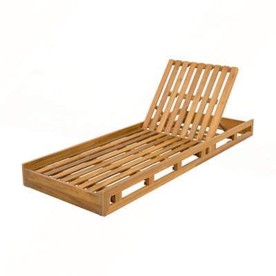 Chaise longue réglable en bois d'acacia pour le confort de votre jardin