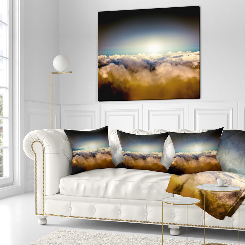 Coussin Gloomy Sky Above Cloud, 16 po x 1 po, Coussin décoratif