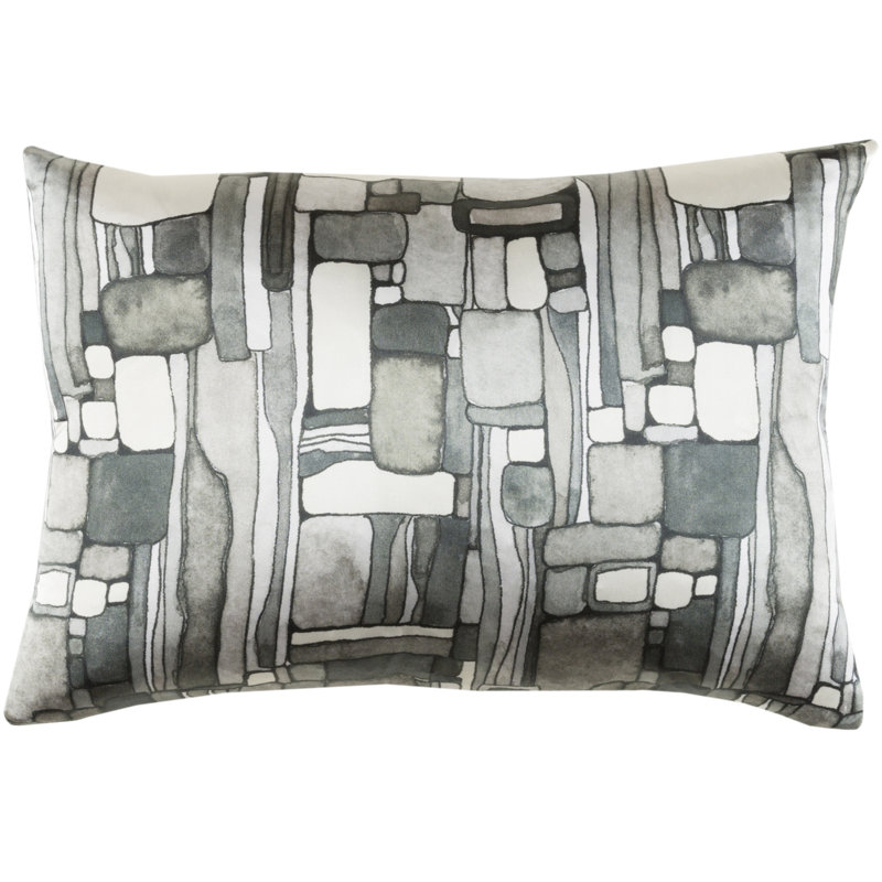 Housse de coussin en soie Natural Affinity, Gris, Housse de coussin seulement - sans insert