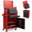 Red 5 Detachable Tool Chest With Hooks - Rustproof & Space For Garage Rolling Storage Top Padding Universal Wheels Workshop