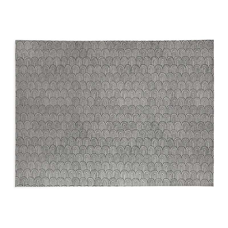 Rolling Hills Kids Play Mat, Rectangle 3' x 5', Ivory/Charcoal