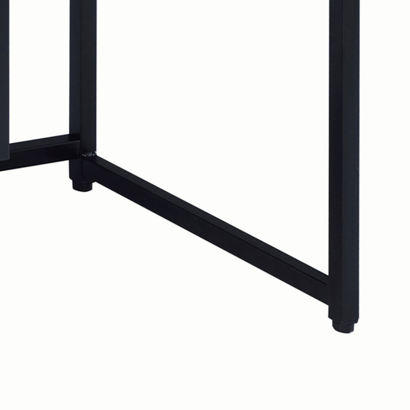 Weathered Oak And Black 1-Shelf TV Stand