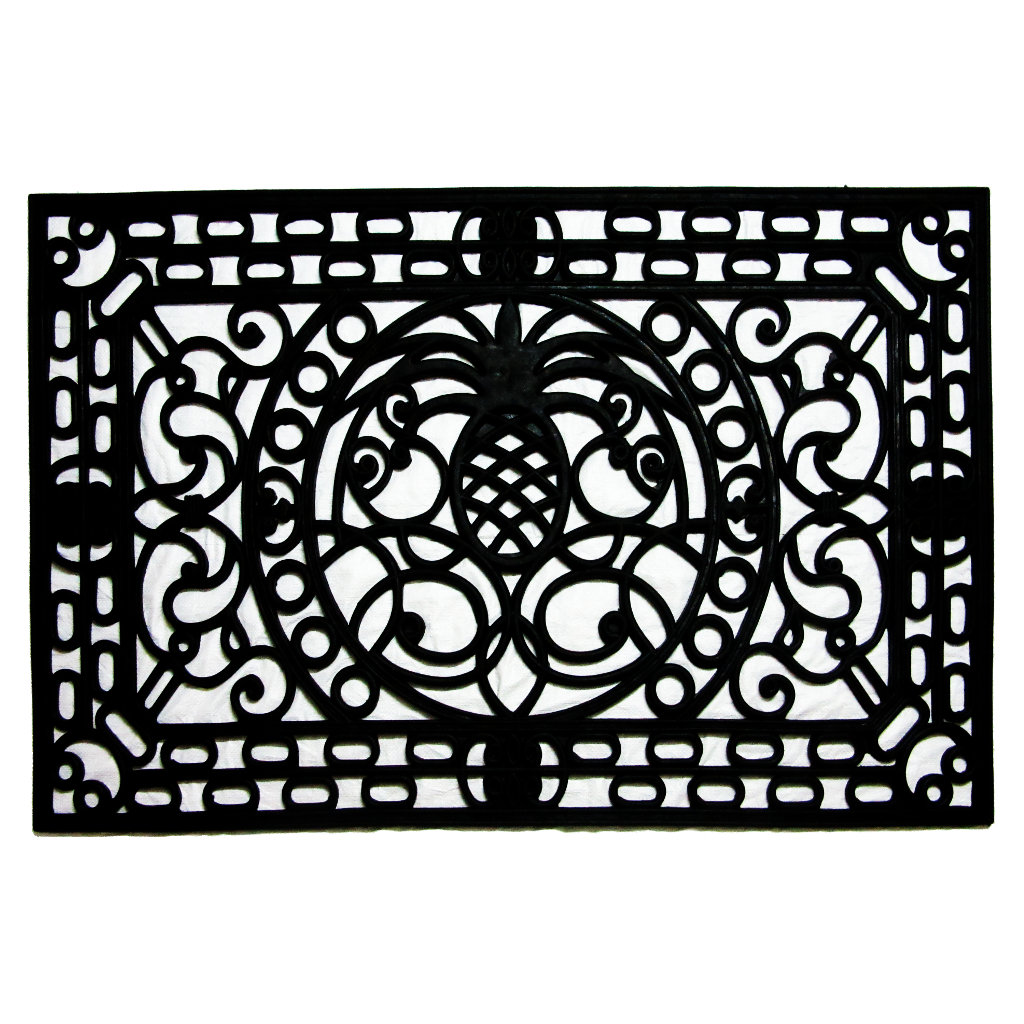 Needville Non-Slip Outdoor Doormat Fleur De Lis Living Mat 
