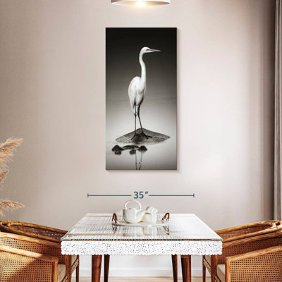 White Heron On Hippo