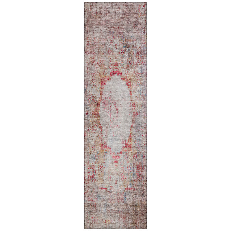 Fresnel Washable Oriental Indoor / Outdoor Rug, Runner 2'3" x 7'6"