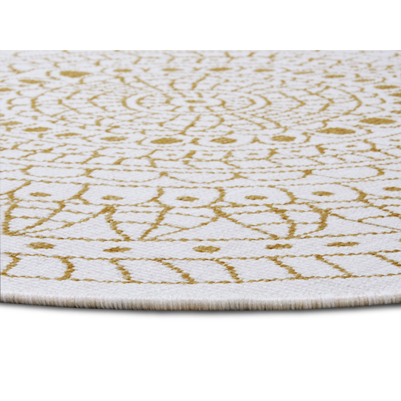 Round Oriental Indoor / Outdoor Area Rug, Round 100cm