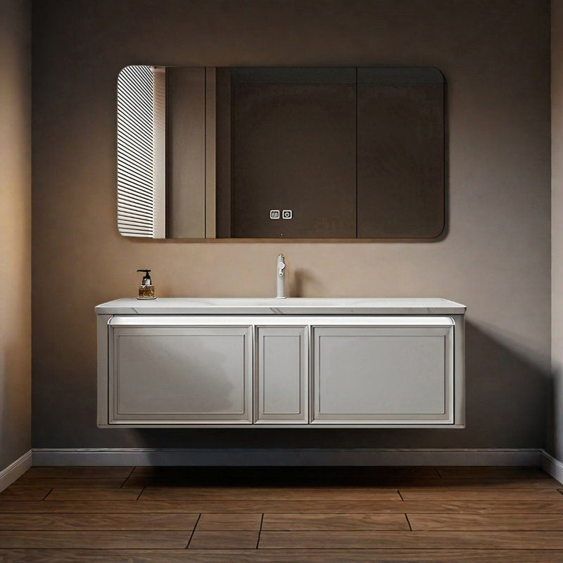 Armoire de salle de bain française, H 19,68 po x l 59,05 po x P 19,68 po