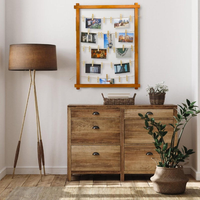 Brown Wood Clip Picture Frame - Frames Included: 1