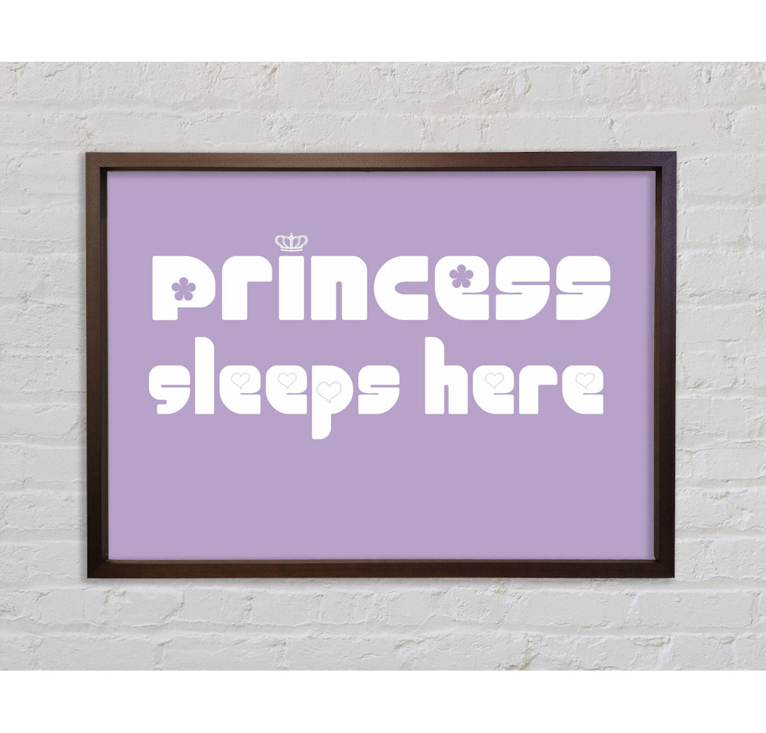 Princesss Sleeps Here 2 Flieder - Druck