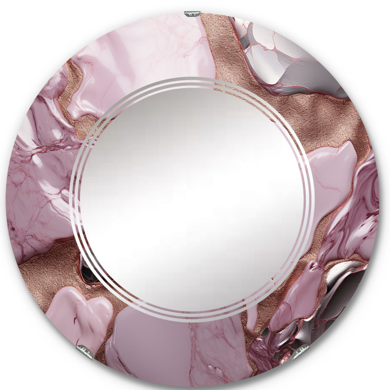 Hallvale - Miroir mural moderne rond, 24 po x 24 po