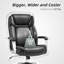 HOMCOM Ergonomic Office Chair Heavy Duty Faux Leather 227kg 500LBS Black
