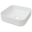 Retta White Ceramic Square Bathroom Sink