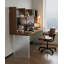 Bureau noisette + bois massif rectangulaire noir + fer + bureau en acrylique-958139538
