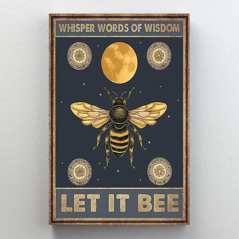 «Whisper mots de la sagesse Let It Bee - 1 pièce Recta Whisper mots de la sagesse Let It Bee - 1 pièce», impression sur toile