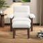 Chaise d'appoint Mid-Century avec repose-pieds et structure en bois