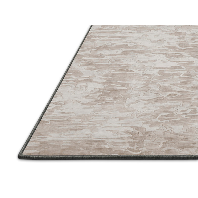 Tapis gris soyeux et moelleux, Rectangle 7 pi x 9 pi