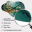 Horloge murale Bold Forest Emerald Canopy II - Forest Cloud, horloge asymétrique dorée-105416754
