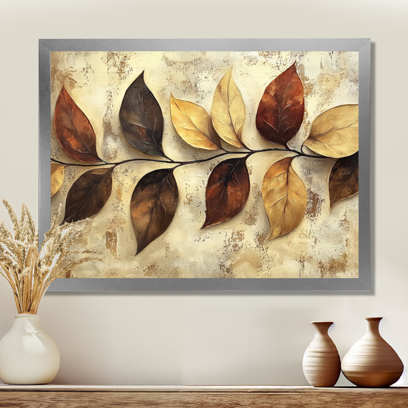 Ingvars - Floral Large Wall Art, H 24 po x l 32 po, Reproduction encadrée d'une seule photo, Argent argent