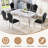 Modern 70" Marble Dining Table Set, Elegant White Faux Marble Top And Stainless Steel Legs, High-Back Petal Design Pu Leather Chairs-187730763-187730764