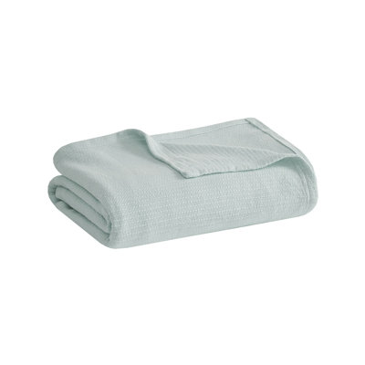 Gracie Mills Brock Classic Lightweight Basketweave Cotton Blanket 250 GSM