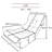 Multifunctional Floor Chair, Folding, High Density Sponge, White Reclining Chair For Relaxation, Suitable Living Room, Bedroom, Dormitory, , Foldable