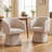 Swivel Barrel Accent Chair, Soft Chenille-Textured Fabric, 360° Swivel, Deep Cushioned Seat without Pillow-1855207367